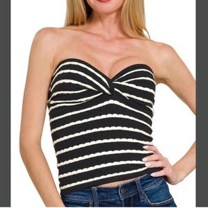 Zenana Twisted Sweetheart Tube Top